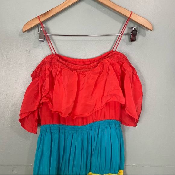 Alice + Olivia Kia Maxi Dress‎ Rainbow Tiered Size 2 - Picture 5 of 10